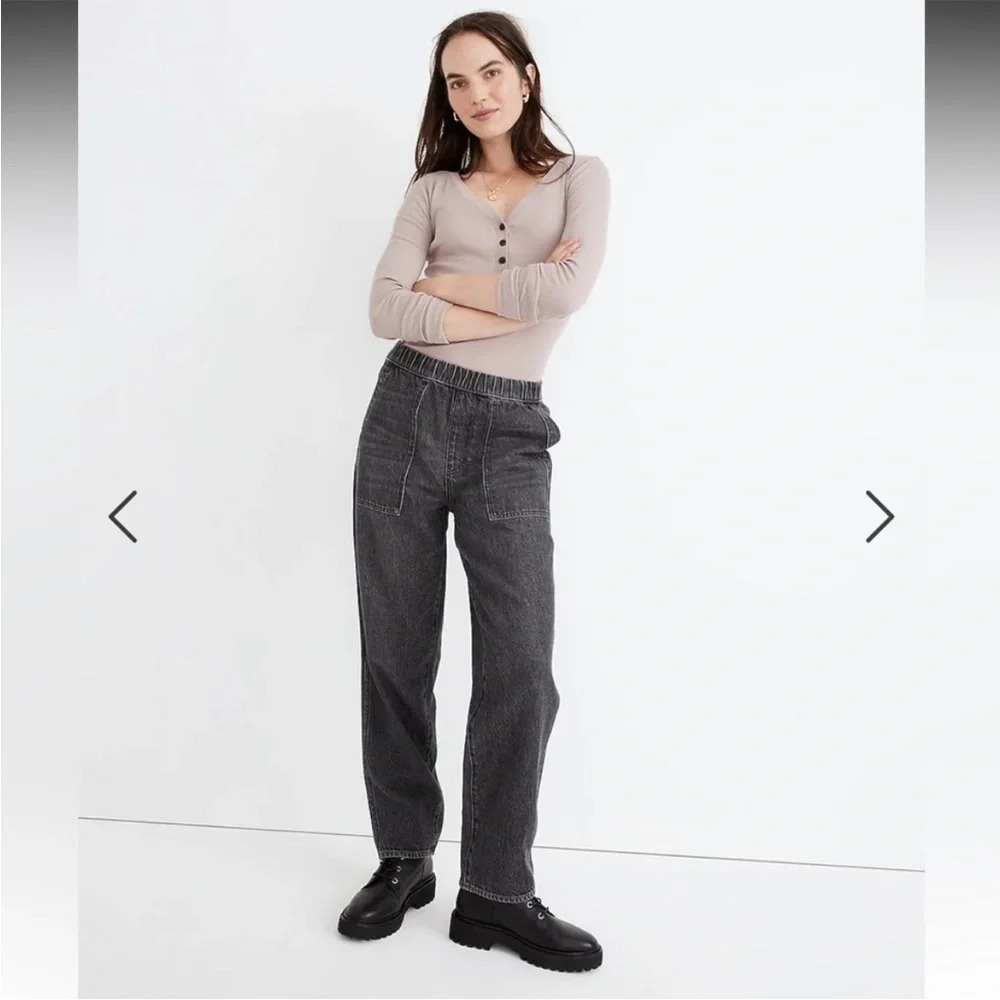 Madewell Tall Pull-On Relaxed Jean in Chelford Wash Size XS Tall